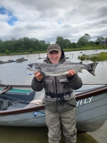 Boatman for hire on Lough Mask